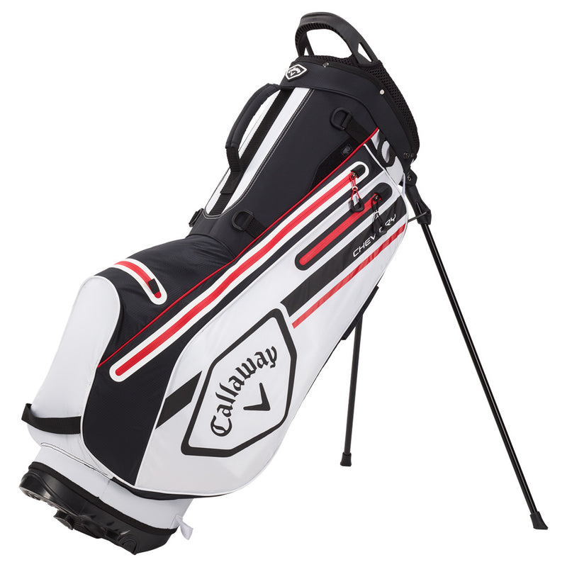 Callaway Chev Dry Waterproof Stand Bag - White/Black/Fire