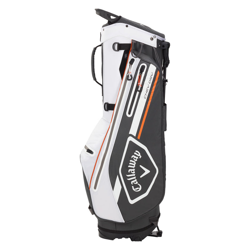 Callaway Chev Dry Waterproof Stand Bag - Charcoal/White/Orange