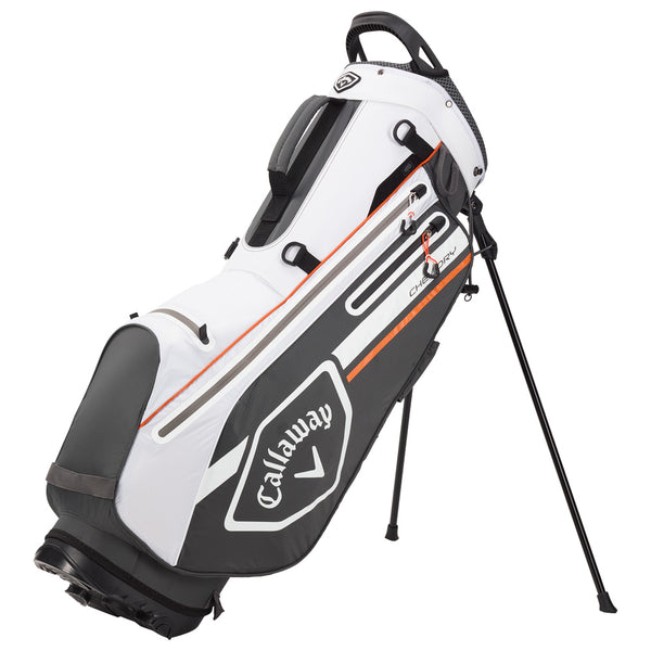 Callaway Chev Dry Waterproof Stand Bag - Charcoal/White/Orange