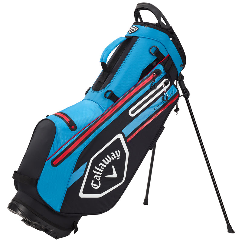 Callaway Chev Dry Waterproof Stand Bag - Black/Cyan/Fire