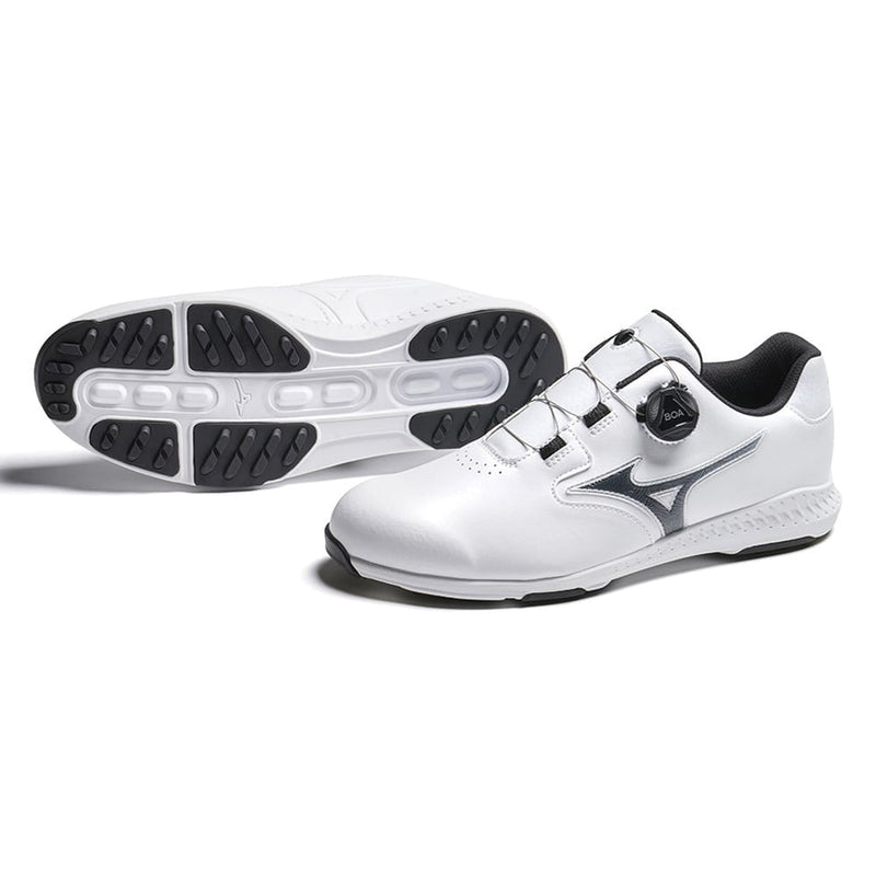 Mizuno Nexlite GS BOA Spikeless Shoes - White/Silver