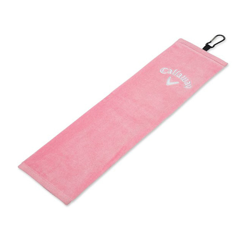 Callaway Cotton Tri-Fold Towel - Pink