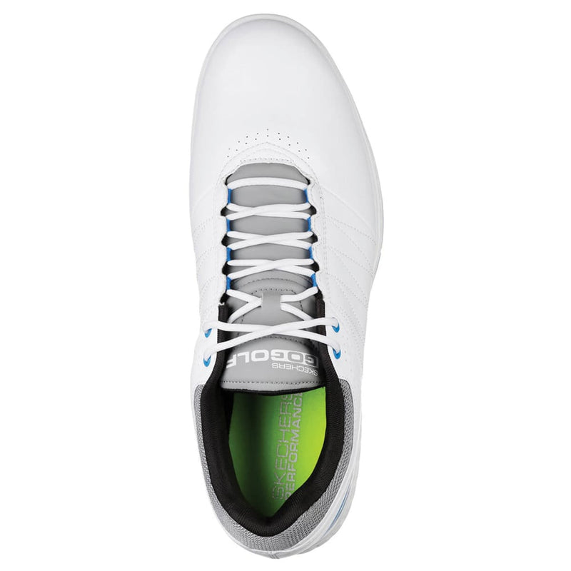 Skechers GO GOLF Pivot Spikeless Waterproof Shoes - White/Grey/Blue