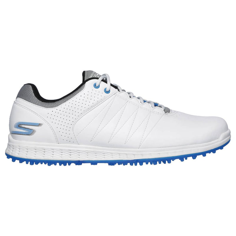 Skechers GO GOLF Pivot Spikeless Waterproof Shoes - White/Grey/Blue