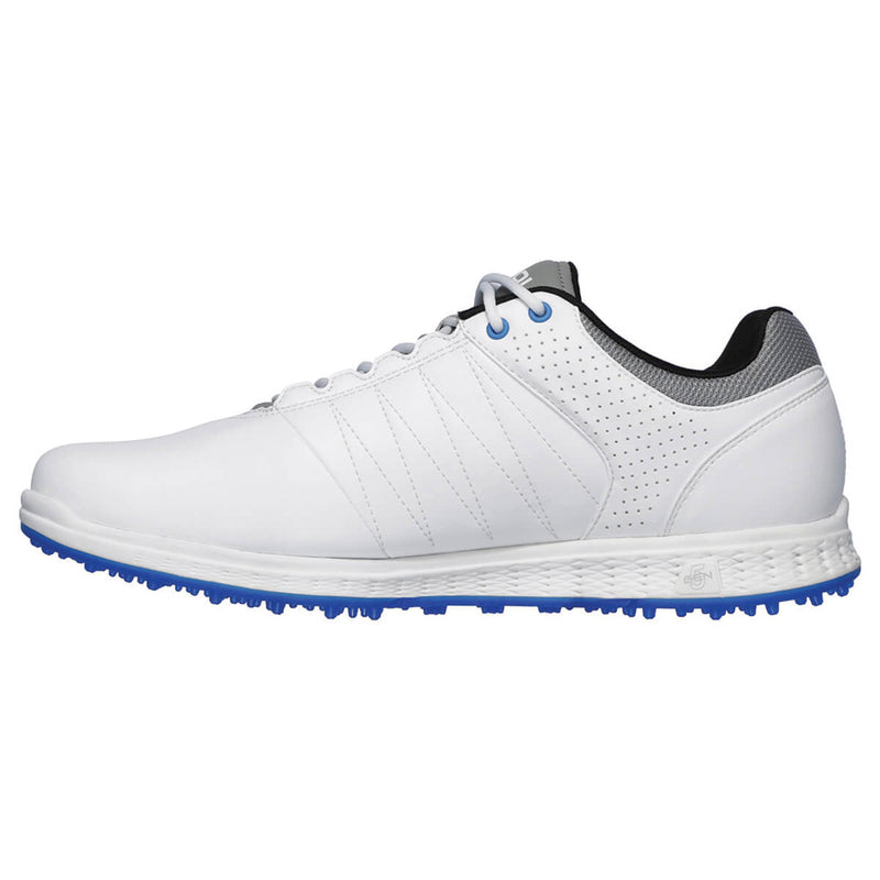 Skechers GO GOLF Pivot Spikeless Waterproof Shoes - White/Grey/Blue