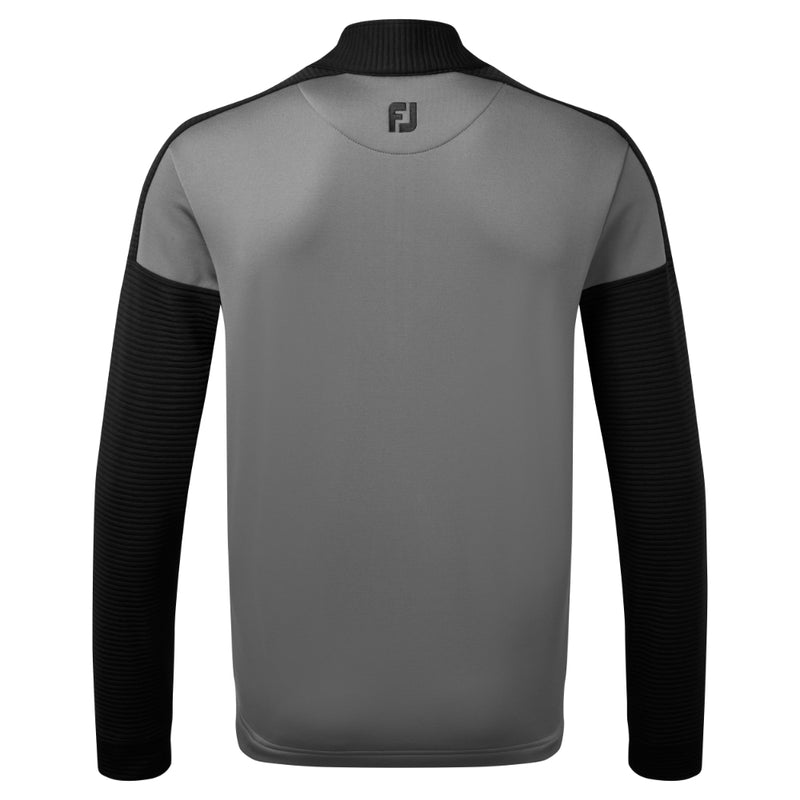 FootJoy Ribbed Chill-out Xtreme 1/4 Zip Pullover - Charcoal/Black