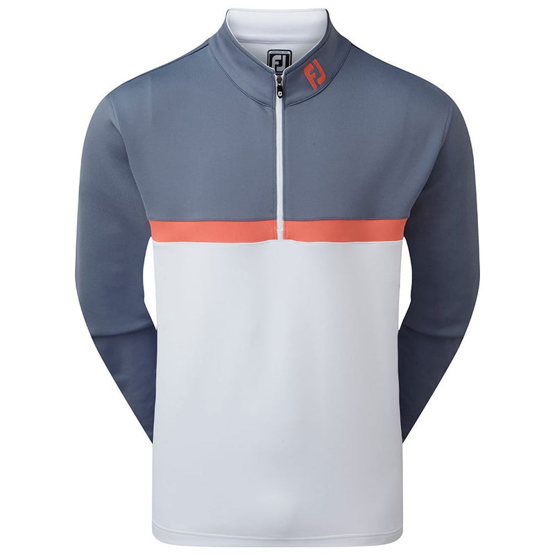 FootJoy Colour Blocked Chill-Out Pullover - Silver/White/Coral
