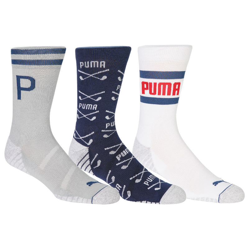 Puma Fusion Stripe Crew Socks  (3-Pack) - Multi