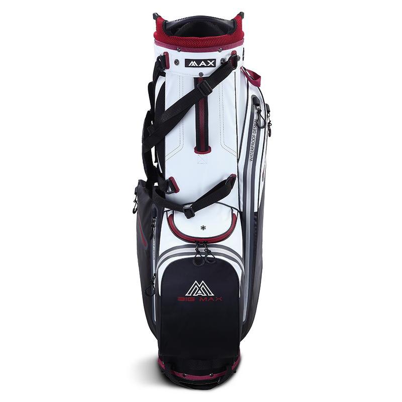 Big Max Aqua Eight G Waterproof Stand Bag - Off White/Black/Merlot