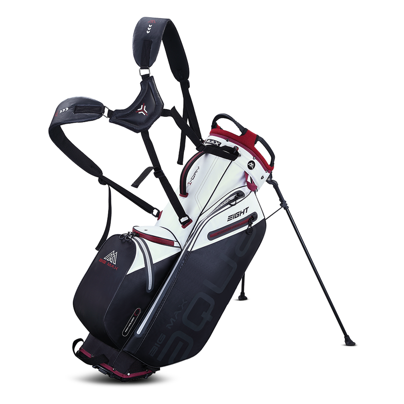 Big Max Aqua Eight G Waterproof Stand Bag - Off White/Black/Merlot