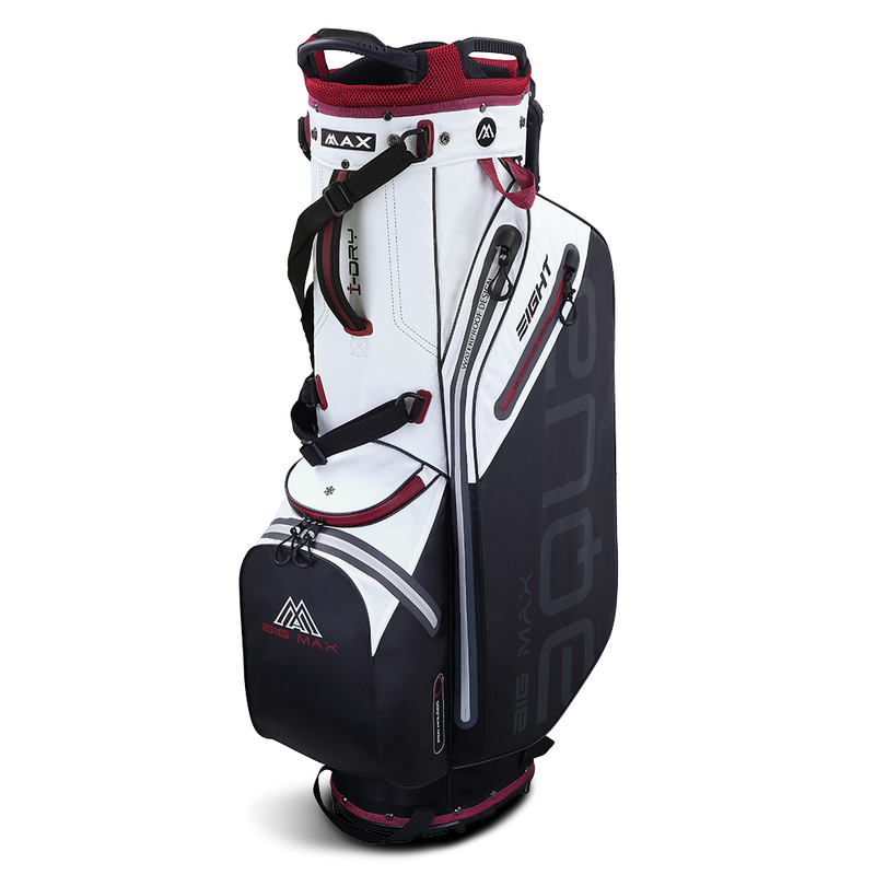 Big Max Aqua Eight G Waterproof Stand Bag - Off White/Black/Merlot