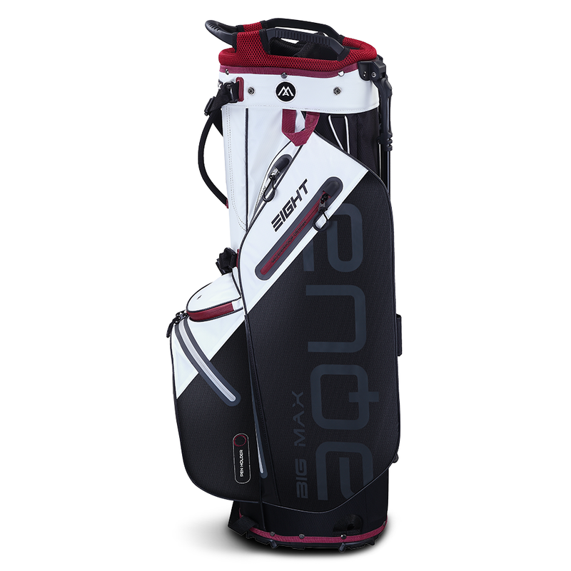 Big Max Aqua Eight G Waterproof Stand Bag - Off White/Black/Merlot