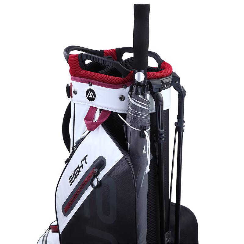 Big Max Aqua Eight G Waterproof Stand Bag - Off White/Black/Merlot