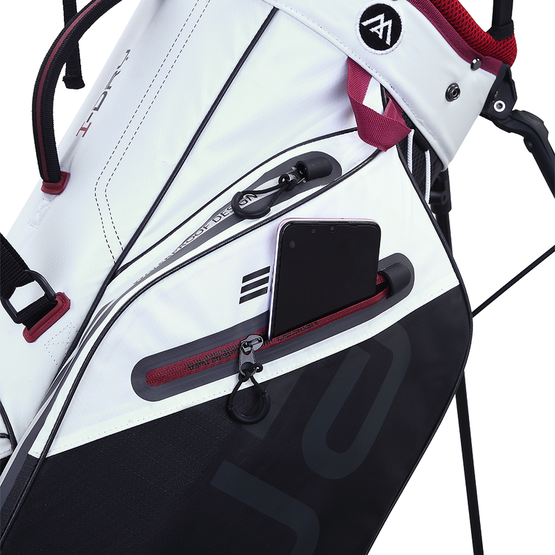 Big Max Aqua Eight G Waterproof Stand Bag - Off White/Black/Merlot