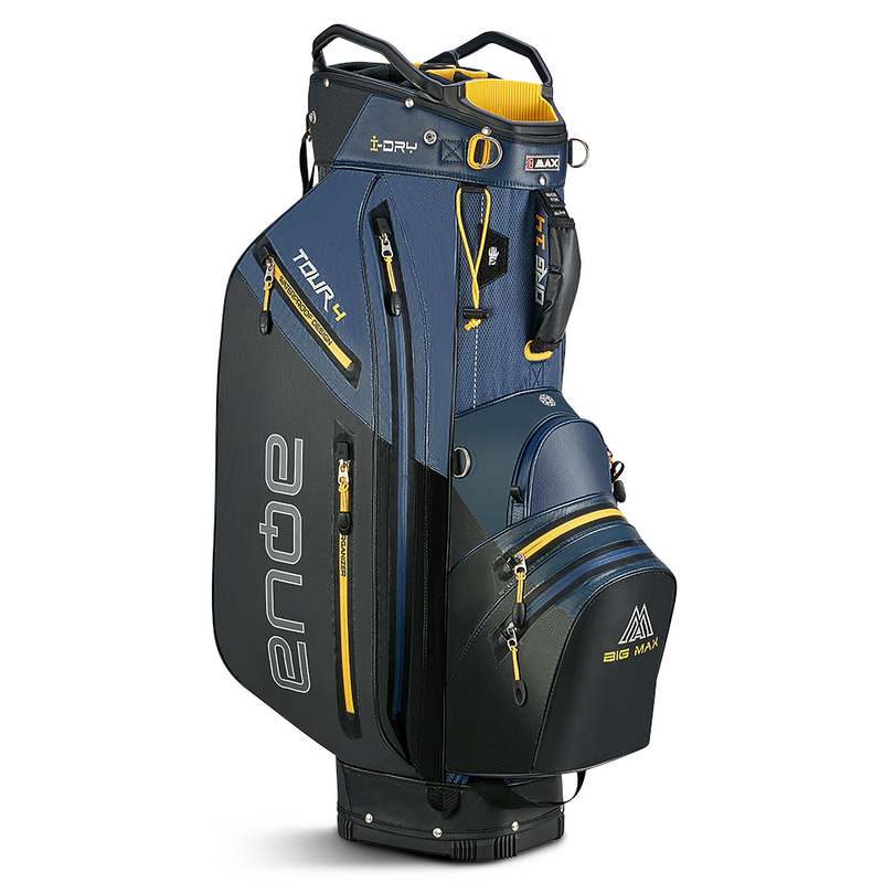 Big Max Aqua Tour 4 Waterproof Cart Bag - Navy/Black/Corn