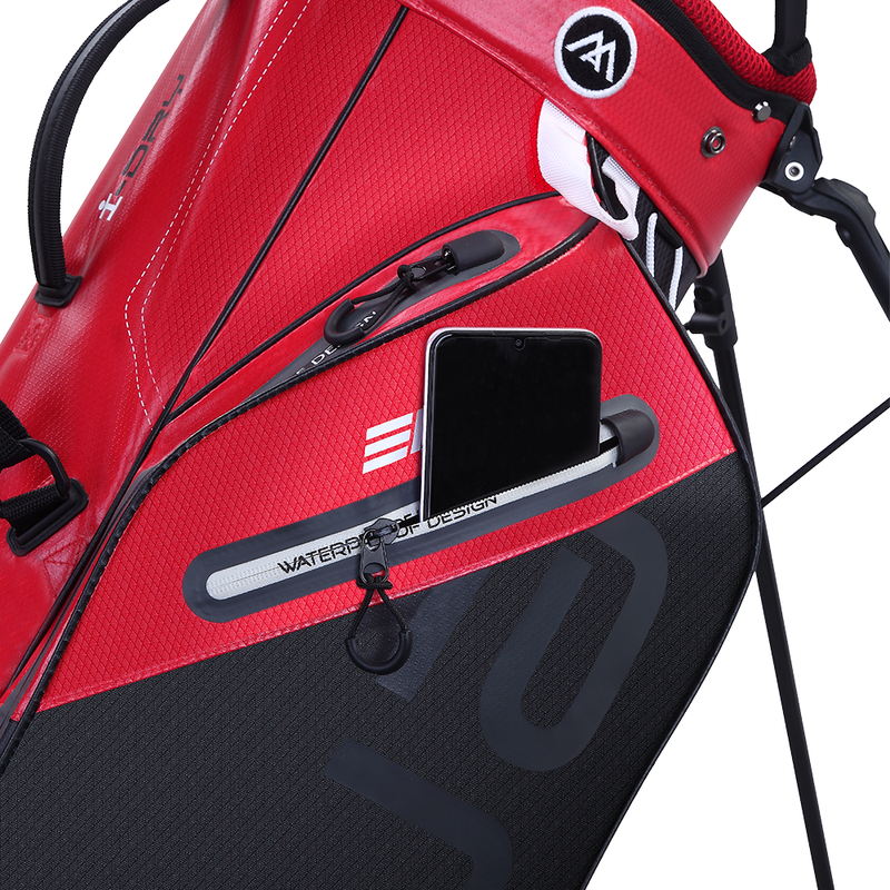 Big Max Aqua Eight G Waterproof Stand Bag - Red/Black