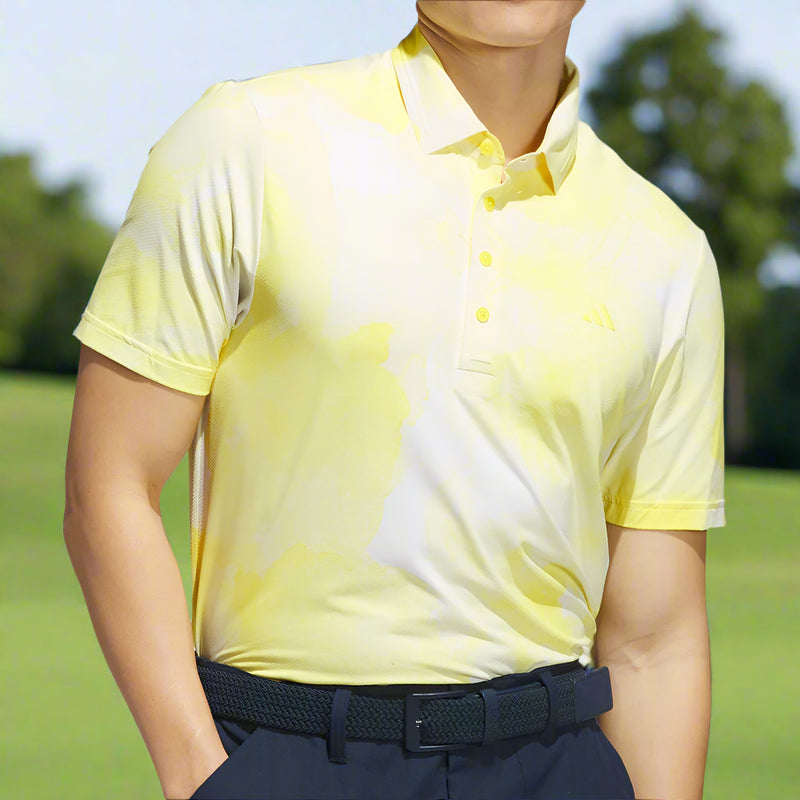 adidas Ultimate365 Tour Adicool LC Polo Shirt - Pure Sulfur/White
