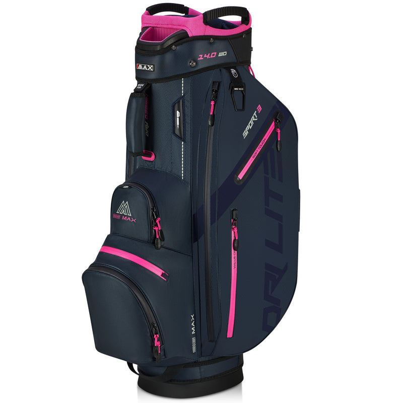 Big Max Dri Lite Sport 3 Cart Bag - Steel Blue/Fuchsia