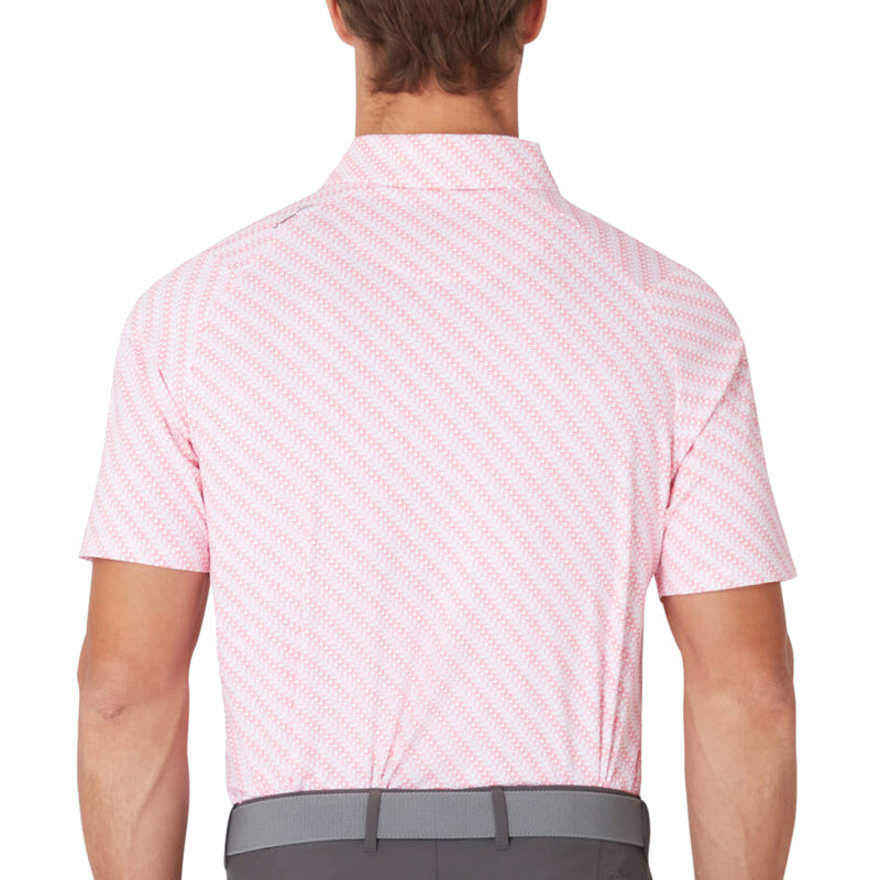 Callaway Twill Print Polo Shirt - Strawberry Pink