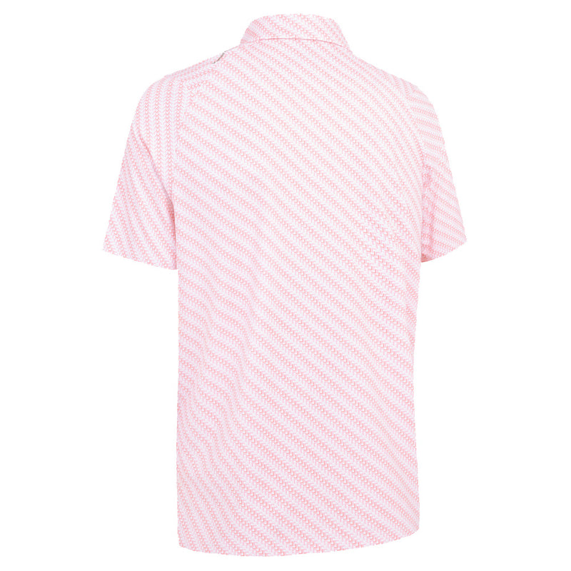 Callaway Twill Print Polo Shirt - Strawberry Pink