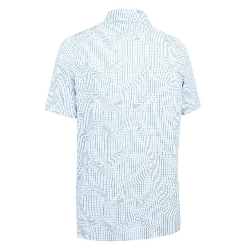 Callaway Warped Gingham Print Polo Shirt - Bright White