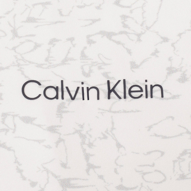 Calvin Klein Abstract Watercolour Printed Polo Shirt - White