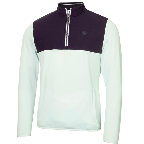 Calvin Klein Atlantic Hybrid 1/2 Zip Pullover - Light Jade