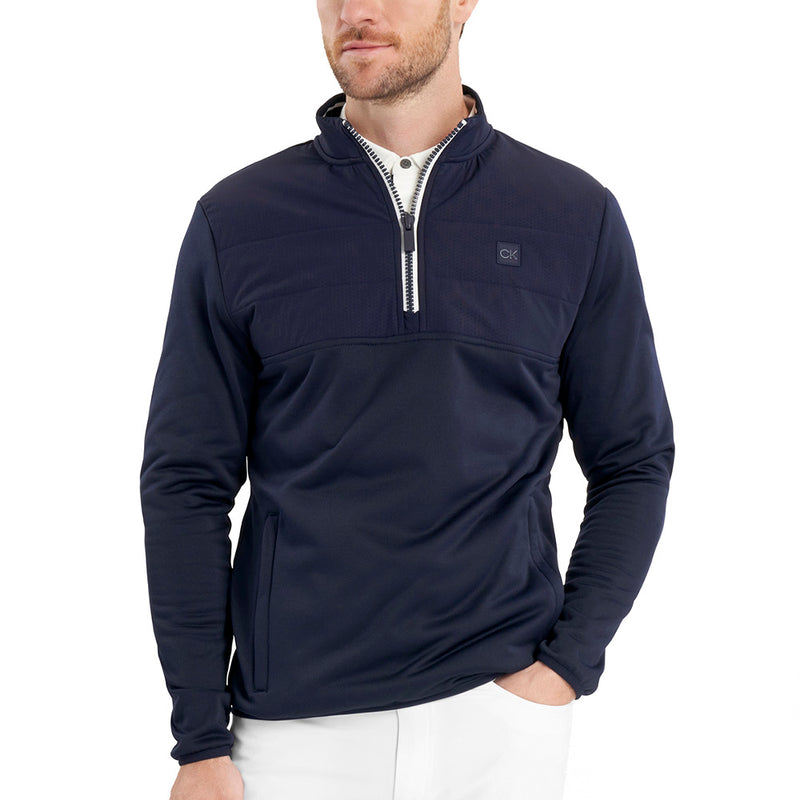 Calvin Klein Atlantic Hybrid 1/2 Zip Pullover - Navy