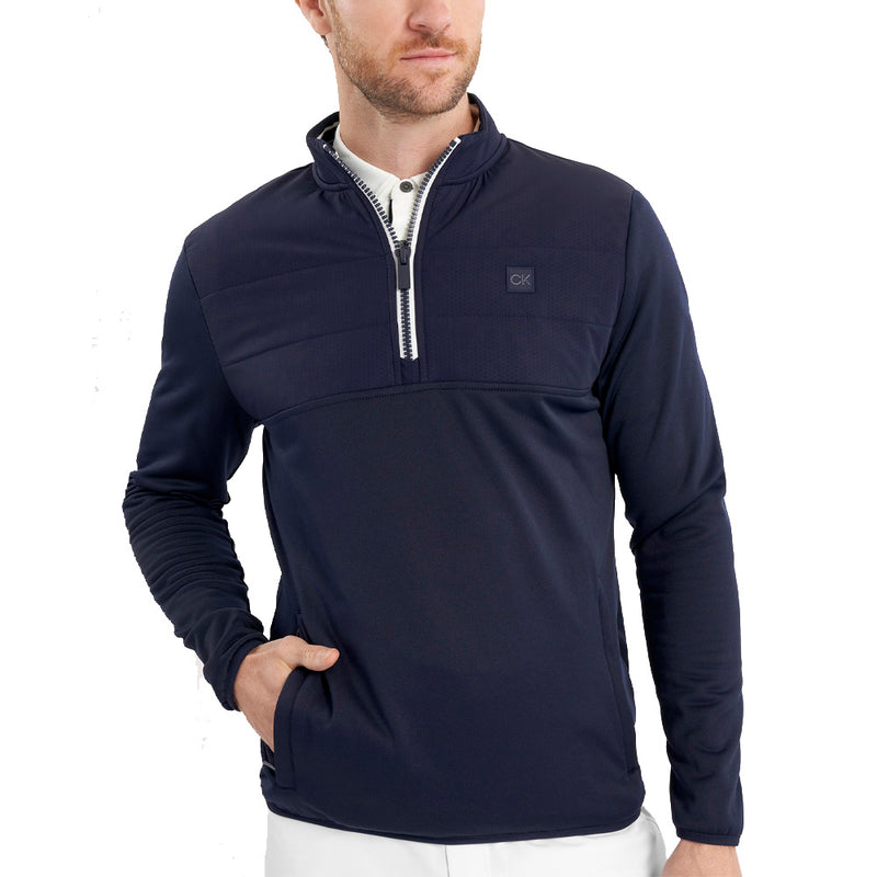 Calvin Klein Atlantic Hybrid 1/2 Zip Pullover - Navy