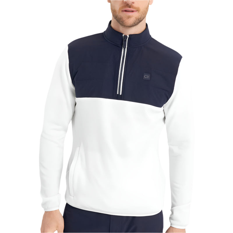 Calvin Klein Atlantic Hybrid 1/2 Zip Pullover - White