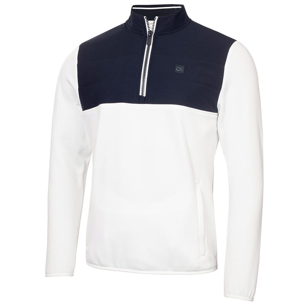 Calvin Klein Atlantic Hybrid 1/2 Zip Pullover - White