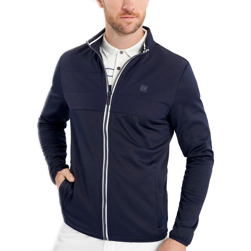 Calvin Klein Atlantic Hybrid Full Zip Pullover - Navy