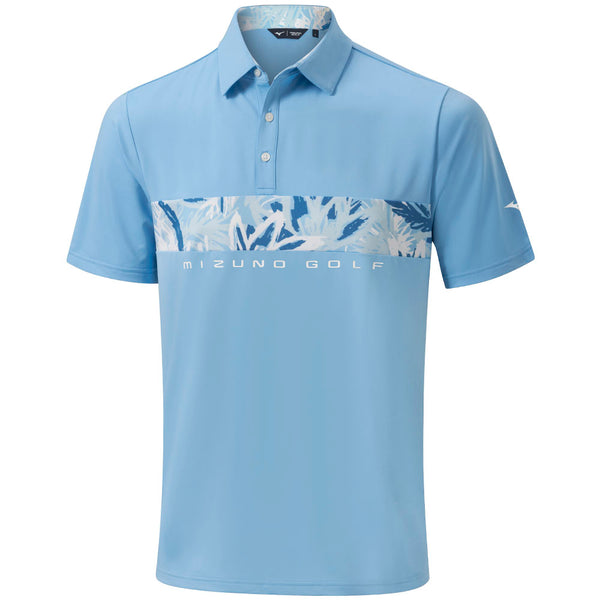 Mizuno Cali Stripe Polo Shirt - Air Blue