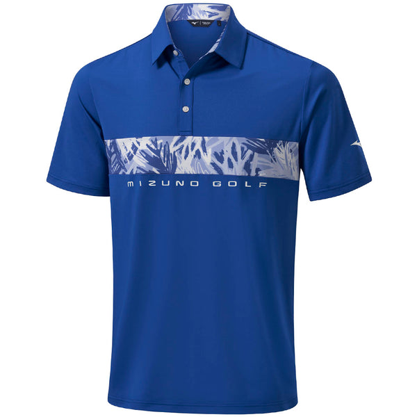 Mizuno Cali Stripe Polo Shirt - Blue