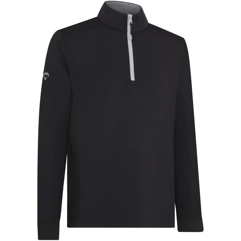 Callaway 1/4 Zip Mixed Media Pullover - Caviar