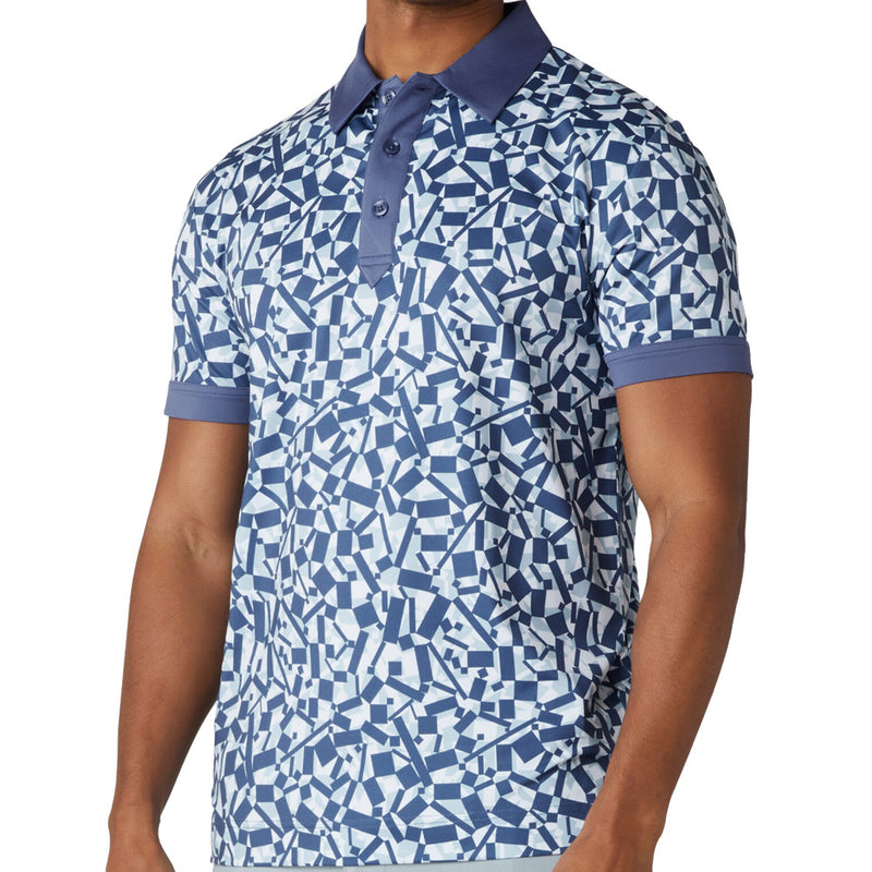 Callaway Abstract Birdsey Polo Shirt - Bijou Blue