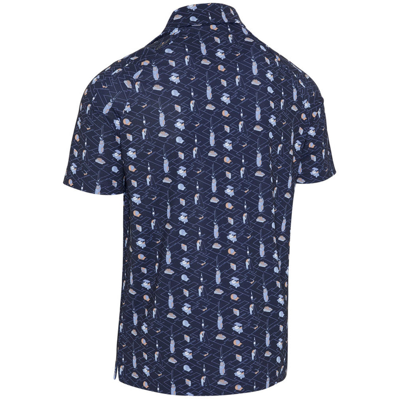 Callaway All Over Essential Print Polo Shirt - Peacoat