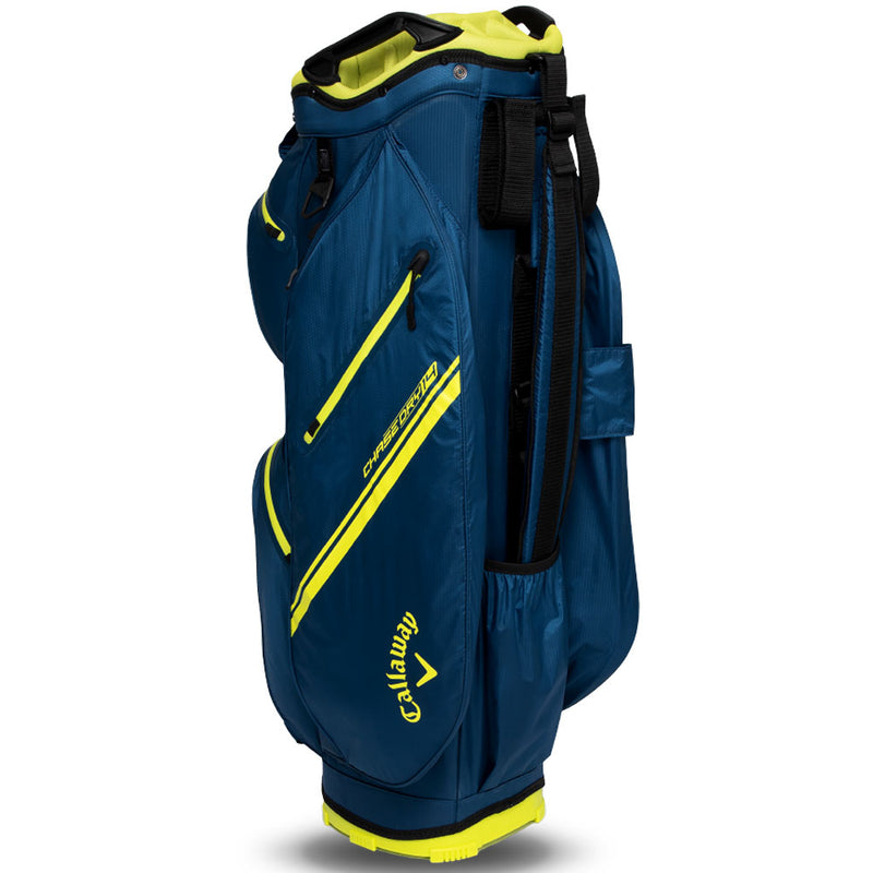 Callaway Chase 14 Dry Waterproof Cart Bag - Navy/Florescent Yellow