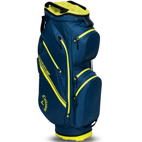 Callaway Chase 14 Dry Waterproof Cart Bag - Navy/Florescent Yellow