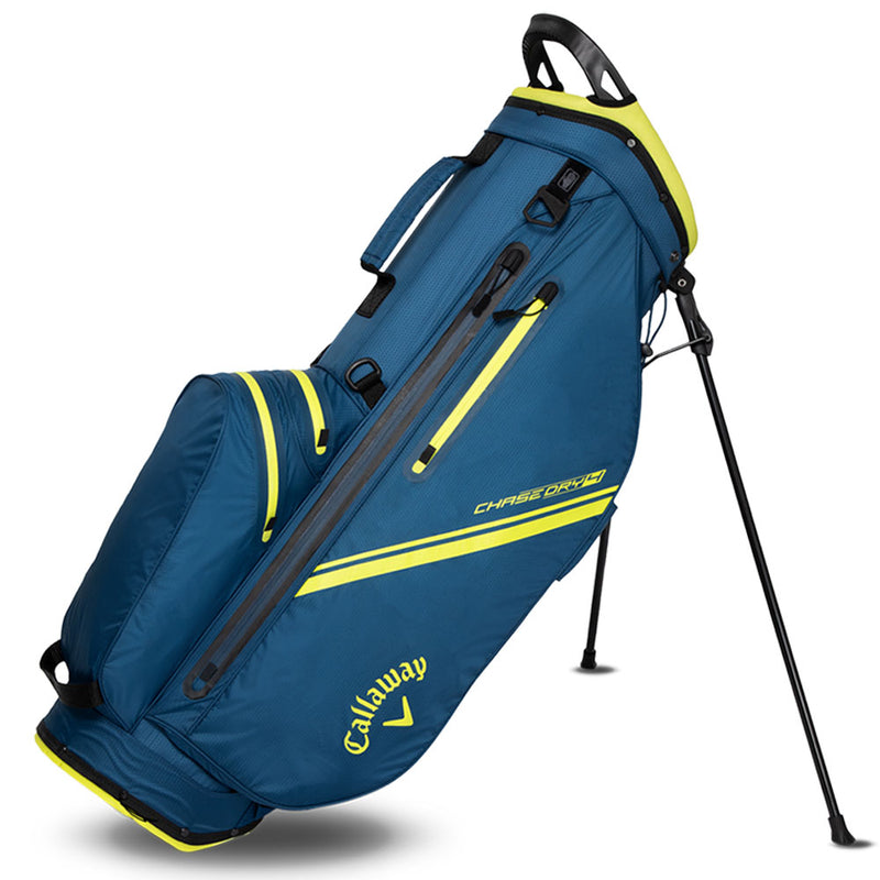 Callaway Chase 14 Dry Waterproof Stand Bag - Navy/Florescent Yellow