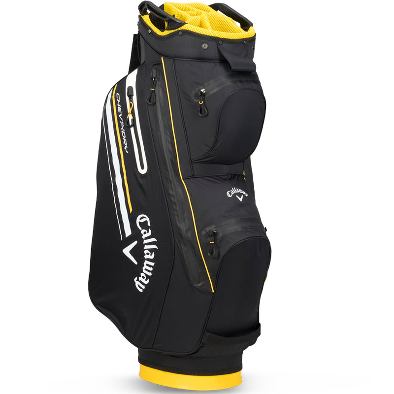 Callaway Chev Dry 14 Cart Waterproof Bag - Black/Golden Rod