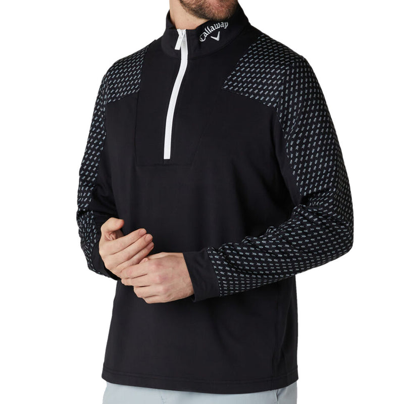 Callaway Chev Motion Print Pullover - Caviar