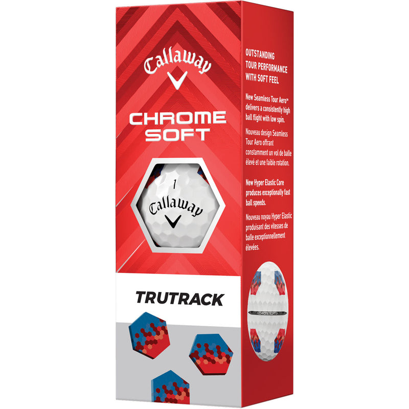 Callaway Chrome Soft TruTrack Golf Balls - White - 12 Pack