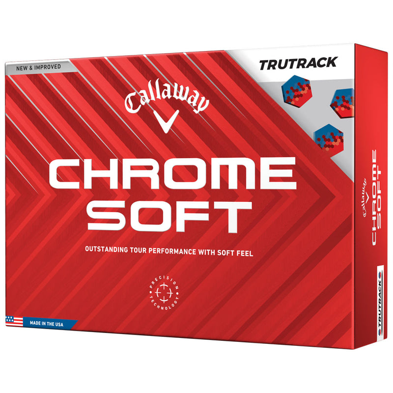 Callaway Chrome Soft TruTrack Golf Balls - White - 12 Pack