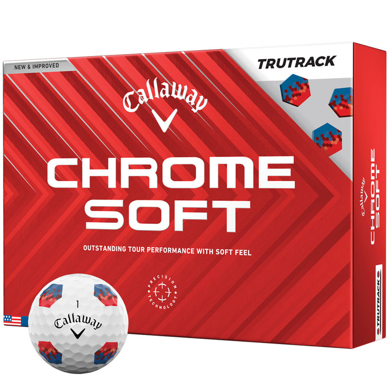 Callaway Chrome Soft TruTrack Golf Balls - White - 12 Pack