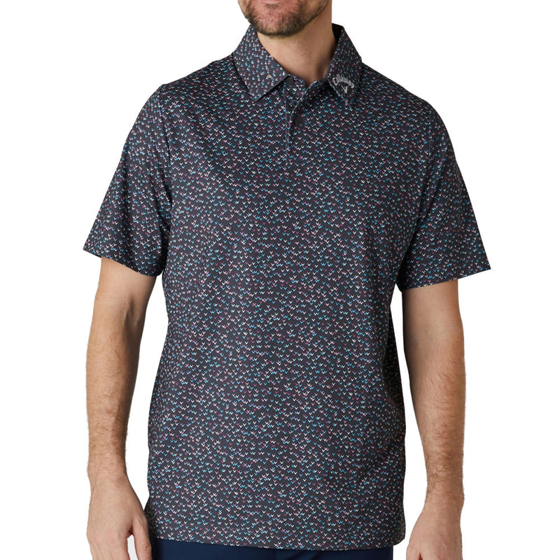 Callaway Confetti Print Polo Shirt - Asphalt