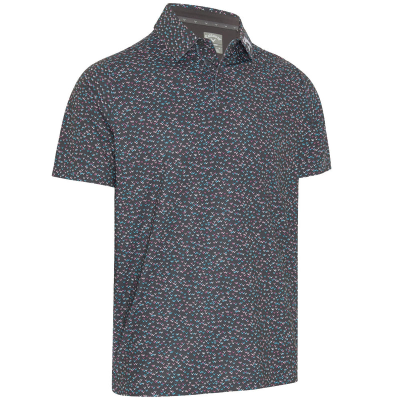 Callaway Confetti Print Polo Shirt - Asphalt