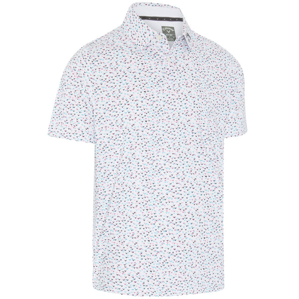 Callaway Confetti Print Polo Shirt - Bright White