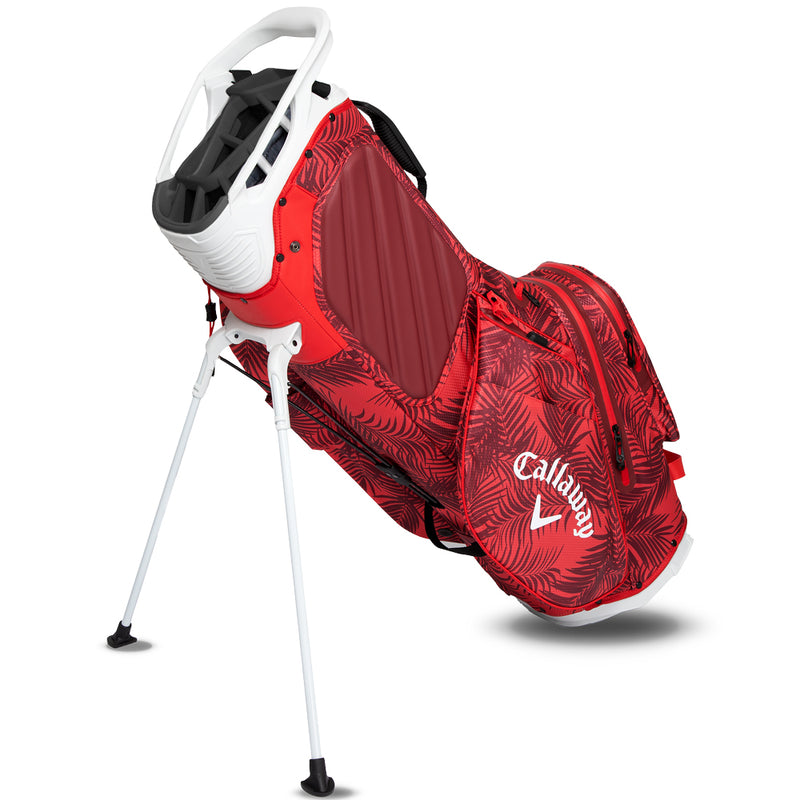 Callaway Fairway 14 HD Waterproof Stand Bag - Red Palms/Light Grey