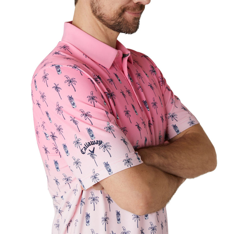 Callaway Mojito Ombre Polo Shirt - Candy Pink